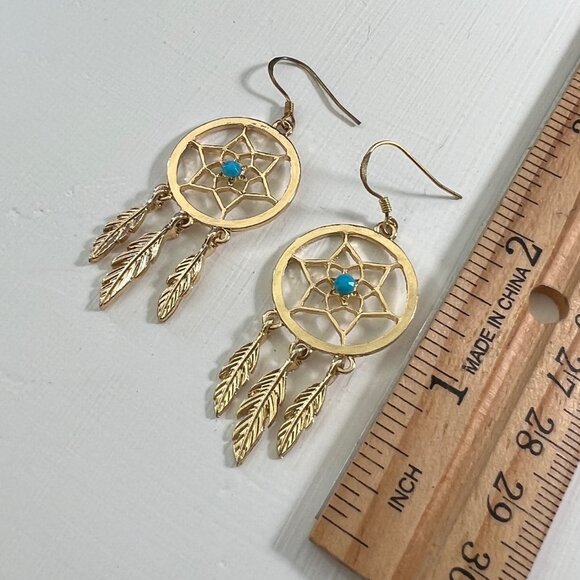 4/$25 Dream Catcher Feather Tassel Earrings - Picture 4 of 4